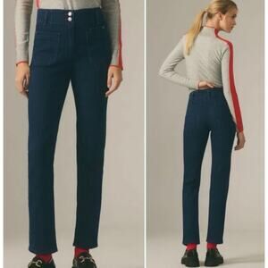 MAEVE‎ By Anthropologie Junie High Rise Slim Leg Jeans Dark Wash Womens Size 29
